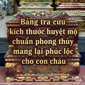 Bảng tra cứu kích thước huyệt mộ chuẩn phong thủy mang lại phúc lộc cho con cháu