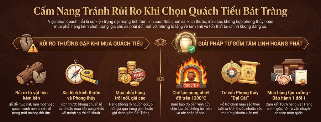 Cẩm nang chọn mua quách tiểu sành, quách tiểu sứ Bát Tràng