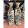 Lục bình sứ công danh phú quý kênh men rạn đắp nổi