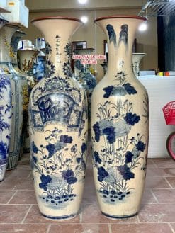 Lục bình sứ Phúc Đức men rạn thường