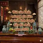Bài văn khấn mùng 1 gia tiên và thần linh tại gia đầy đủ nhất năm 2026