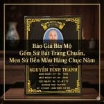 Báo Giá Bia Mộ Gốm Sứ Bát Tràng Chuẩn, Men Sứ Bền Màu Hàng Chục Năm
