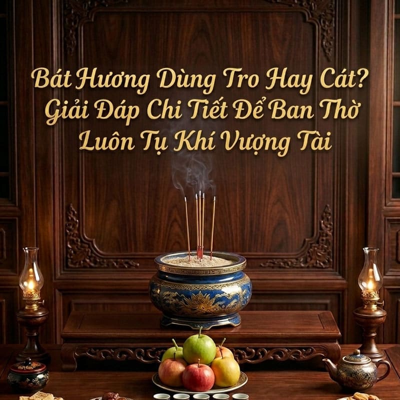 Bát Hương Dùng Tro Hay Cát? Giải Đáp Chi Tiết Để Ban Thờ Luôn Tụ Khí Vượng Tài