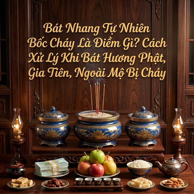 Bát Nhang Tự Nhiên Bốc Cháy Là Điềm Gì? Cách Xử Lý Khi Bát Hương Phật, Gia Tiên, Ngoài Mộ Bị Cháy