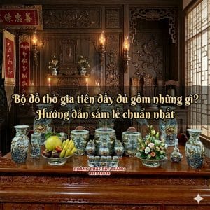 Bộ đồ thờ gia tiên đầy đủ gồm những gì? Hướng dẫn sắm lễ chuẩn nhất