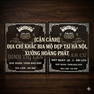 [Cận Cảnh] Hình Ảnh Xưởng Khắc Bia Mộ Đẹp Tại Hà Nội, Xưởng Hoàng Phát