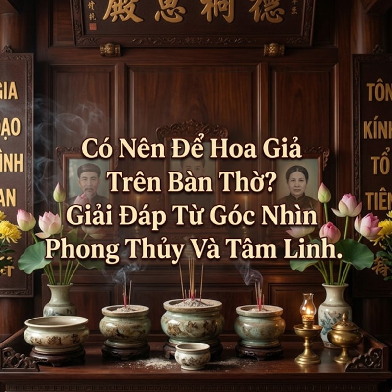 Có Nên Để Hoa Giả Trên Bàn Thờ? Giải Đáp Từ Góc Nhìn Phong Thủy Và Tâm Linh