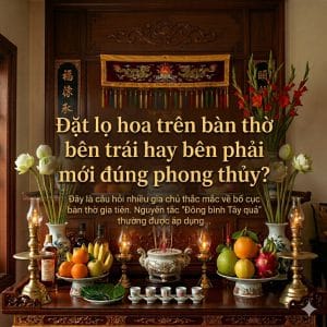 Đặt lọ hoa trên bàn thờ bên trái hay bên phải mới đúng phong thủy?
