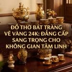 Đồ thờ Bát Tràng vẽ vàng 24K: Đẳng cấp sang trọng cho không gian tâm linh