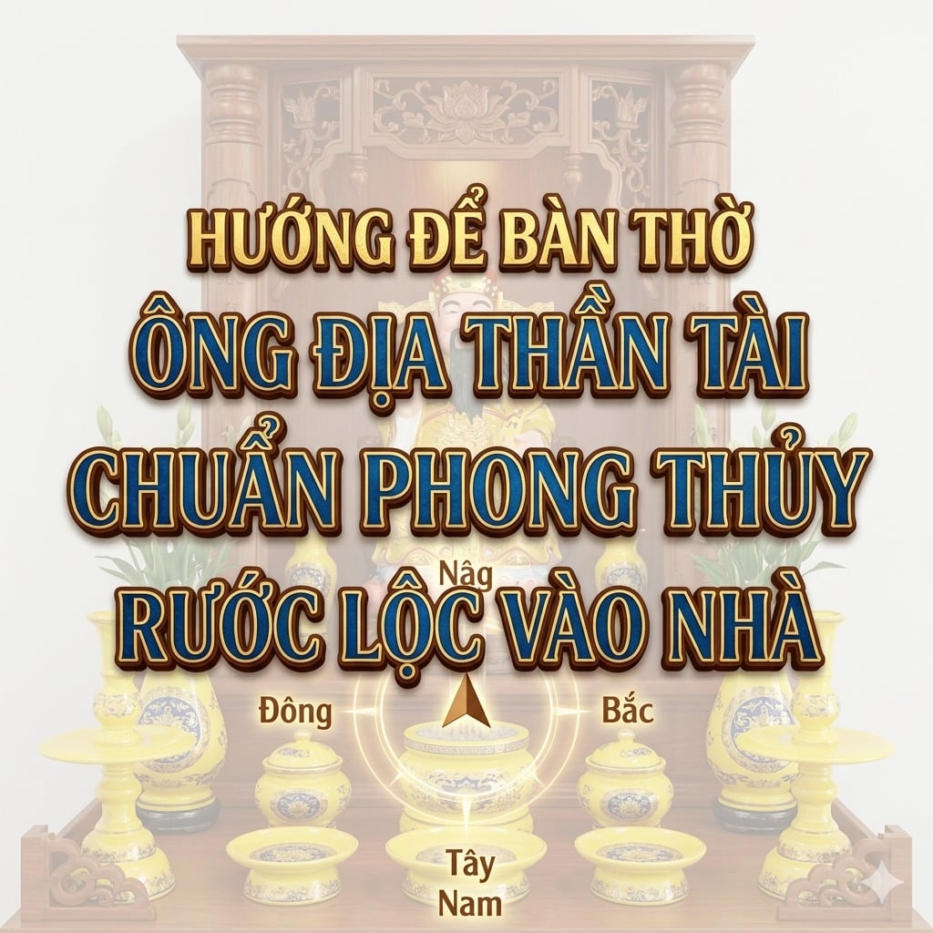 Hướng để bàn thờ ông địa thần tài chuẩn phong thủy rước lộc vào nhà