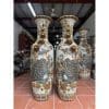 Lục bình sứ công danh phú quý kênh hoa men rạn đắp nổi