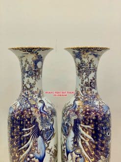 Lục bình sứ công danh phú quý vẽ vàng 24k cao cấp