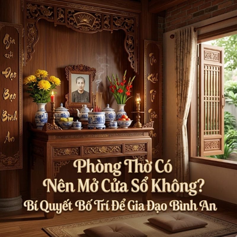 Phòng Thờ Có Nên Mở Cửa Sổ Không? Bí Quyết Bố Trí Để Gia Đạo Bình An