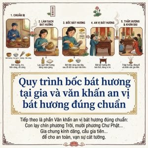 Quy trình bốc bát hương tại gia và văn khấn an vị bát hương đúng chuẩn
