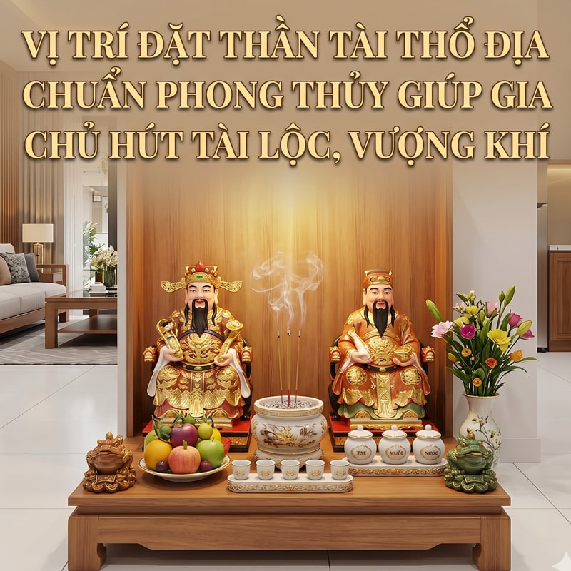 Vị Trí Đặt Thần Tài Thổ Địa Chuẩn Phong Thủy Giúp Gia Chủ Hút Tài Lộc, Vượng Khí