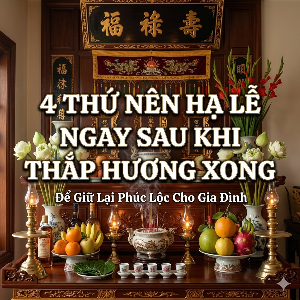 4 thứ nên hạ lễ ngay sau khi thắp hương xong
