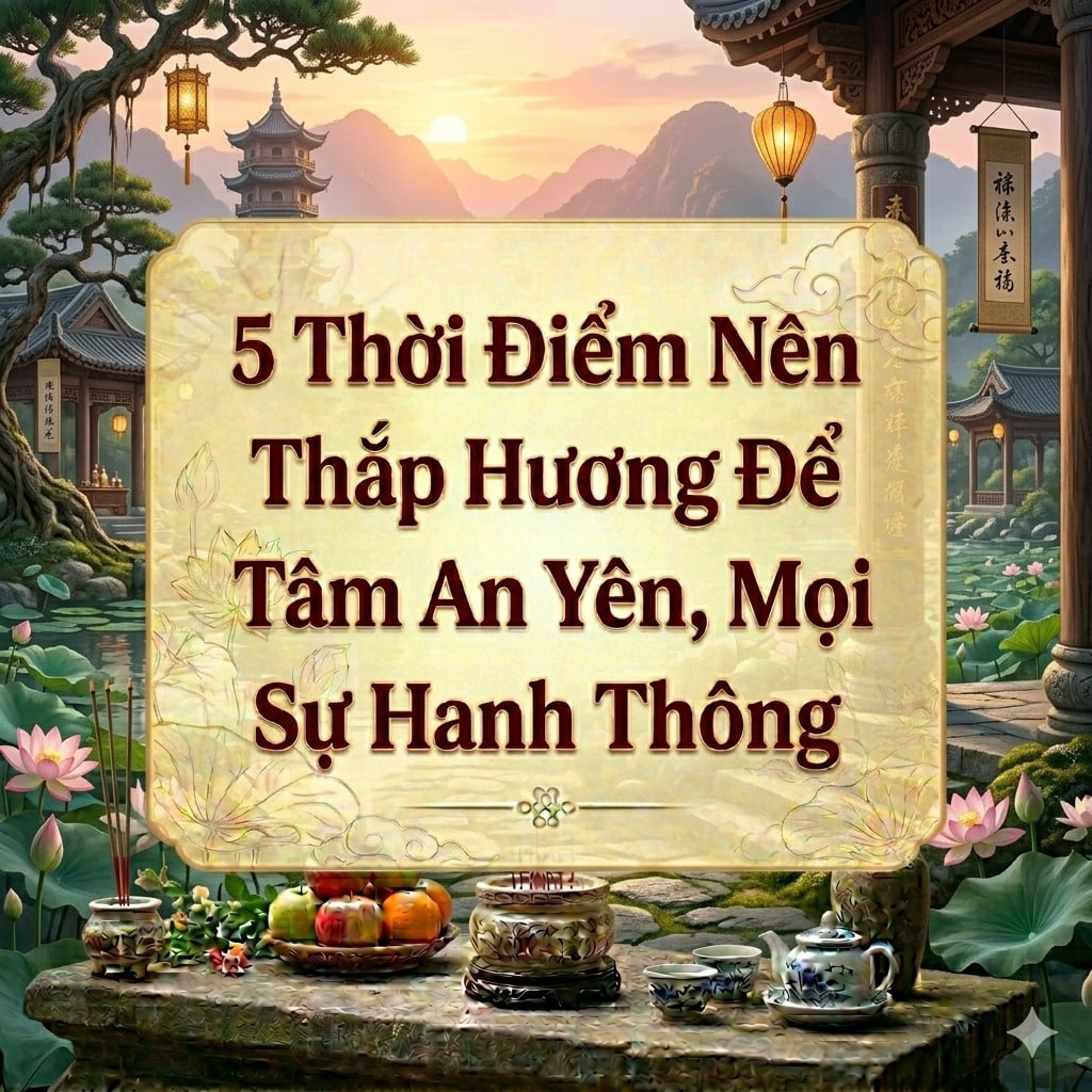 5 Thời Điểm Nên Thắp Hương Để Tâm An Yên, Mọi Sự Hanh Thông