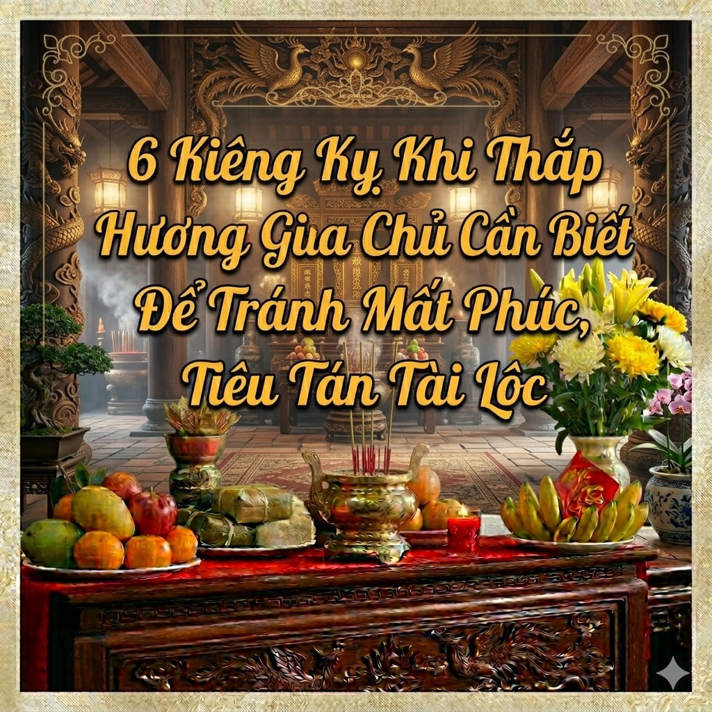 6 Kiêng Kỵ Khi Thắp Hương Gia Chủ Cần Biết Để Tránh Mất Phúc, Tiêu Tán Tài Lộc