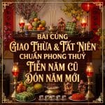 Bài Cúng Giao Thừa & Tất Niên Chuẩn Phong Thuỷ, Tiễn Năm Cũ, Đón Năm Mới