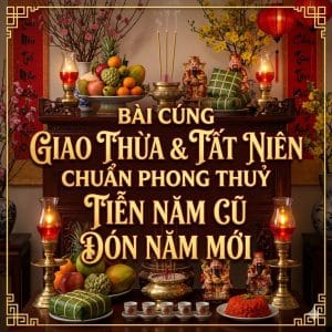 bai cung giao thua va tat nien chuan phong thuy tien nam cu don nam moi