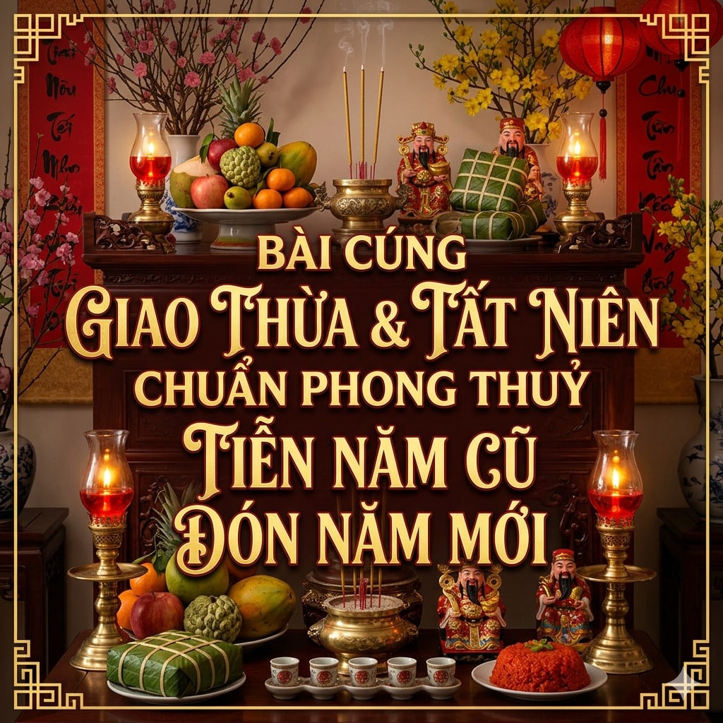 Bài Cúng Giao Thừa & Tất Niên Chuẩn Phong Thuỷ, Tiễn Năm Cũ, Đón Năm Mới