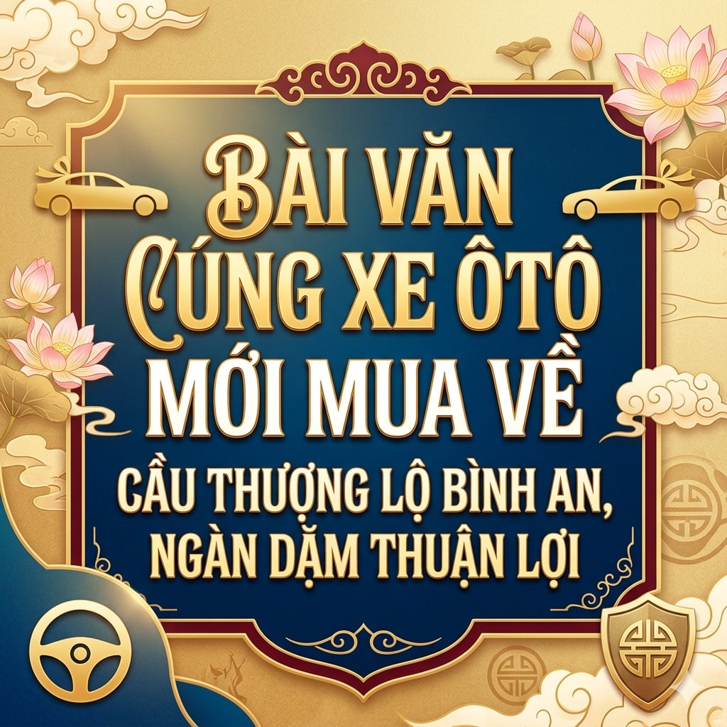 Bài Văn Cúng Xe Ô Tô Mới Mua Về Cầu Thượng Lộ Bình An, Ngàn Dặm Thuận Lợi