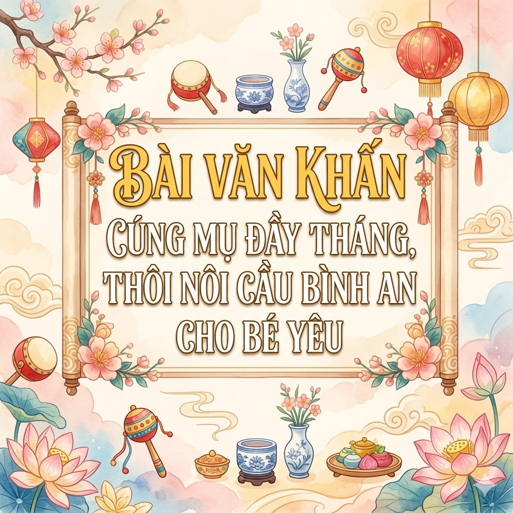 Bài Văn Khấn Cúng Mụ Đầy Tháng, Thôi Nôi Cầu Bình An Cho Bé Yêu