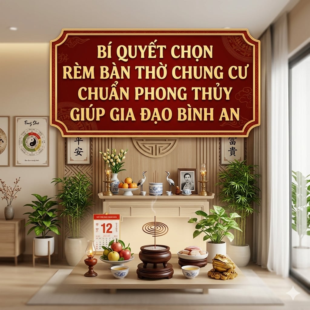 Bí Quyết Chọn Rèm Bàn Thờ Chung Cư Chuẩn Phong Thủy Giúp Gia Đạo Bình An