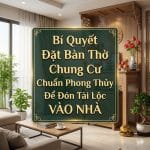 Bí Quyết Đặt Bàn Thờ Chung Cư Chuẩn Phong Thủy Để Đón Tài Lộc VÀO NHÀ