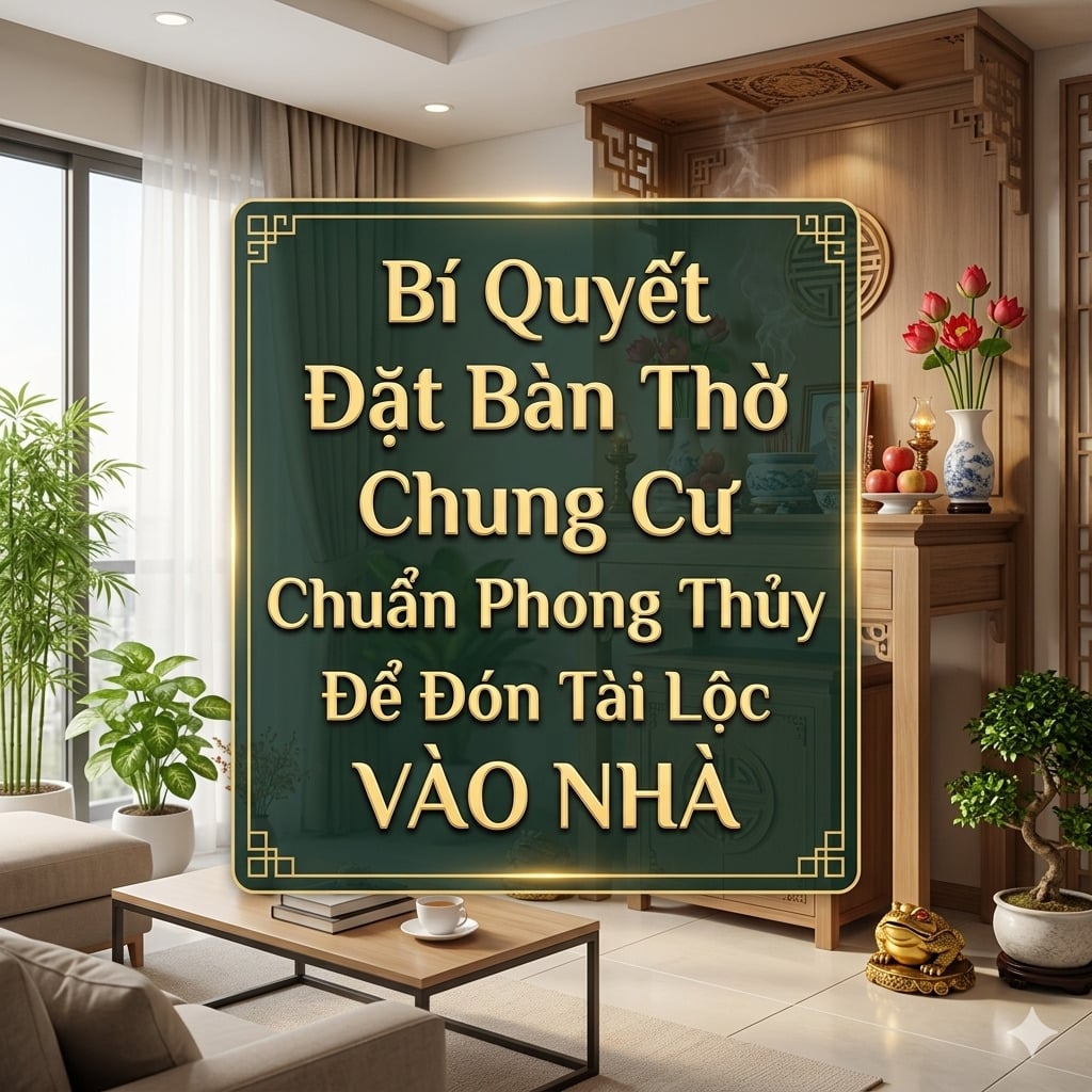 Bí Quyết Đặt Bàn Thờ Chung Cư Chuẩn Phong Thủy Để Đón Tài Lộc VÀO NHÀ