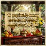 Bí quyết thắp hương an toàn cho nhà có người già và trẻ nhỏ