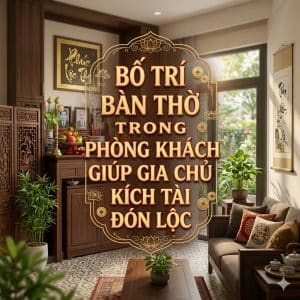 Bố Trí Bàn Thờ Trong Phòng Khách Giúp Gia Chủ Kích Tài Đón Lộc