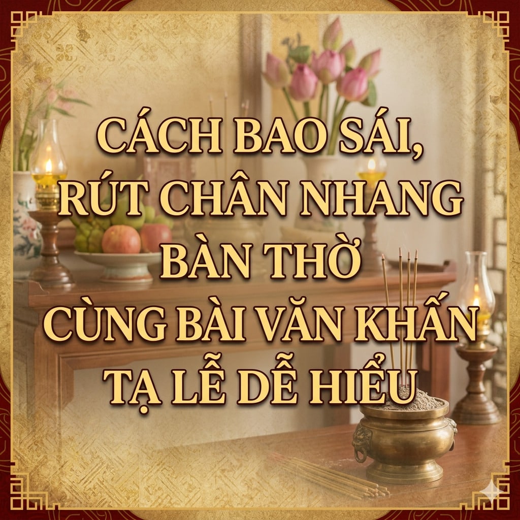Cách Bao Sái, Rút Chân Nhang Bàn Thờ Cùng Bài Văn Khấn Tạ Lễ Dễ Hiểu