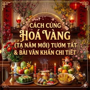 Cách Cúng Hoá Vàng (Tạ Năm Mới) Tươm Tất & Bài Văn Khấn Chi Tiết
