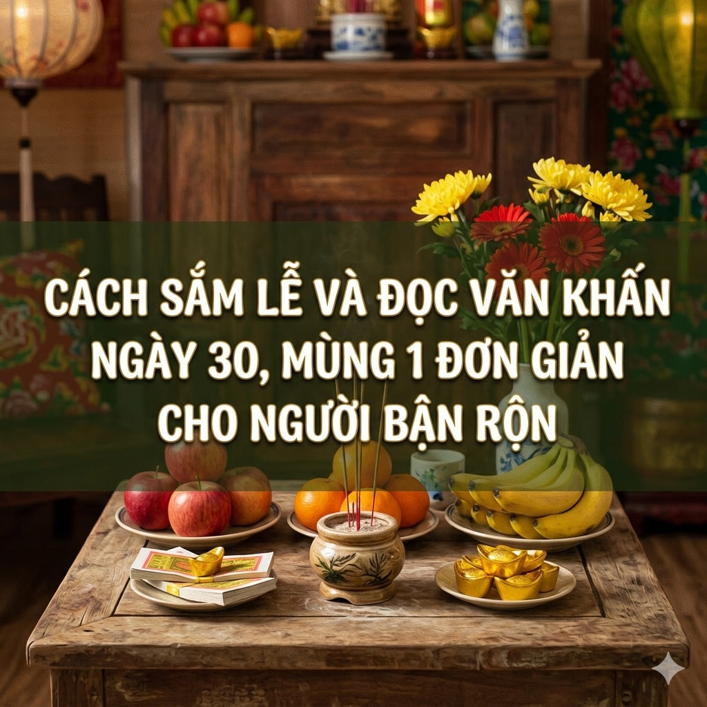 Cách Sắm Lễ Và Đọc Văn Khấn Ngày 30, Mùng 1 Đơn Giản Cho Người Bận Rộn
