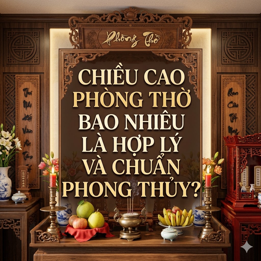 Chiều Cao Phòng Thờ Bao Nhiêu Là Hợp Lý Và Chuẩn Phong Thủy?