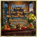 Có cần thay nước mới trước khi thắp hương không?