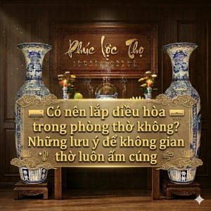 Có nên lắp điều hòa trong phòng thờ không? Những lưu ý để không gian thờ luôn ấm cúng