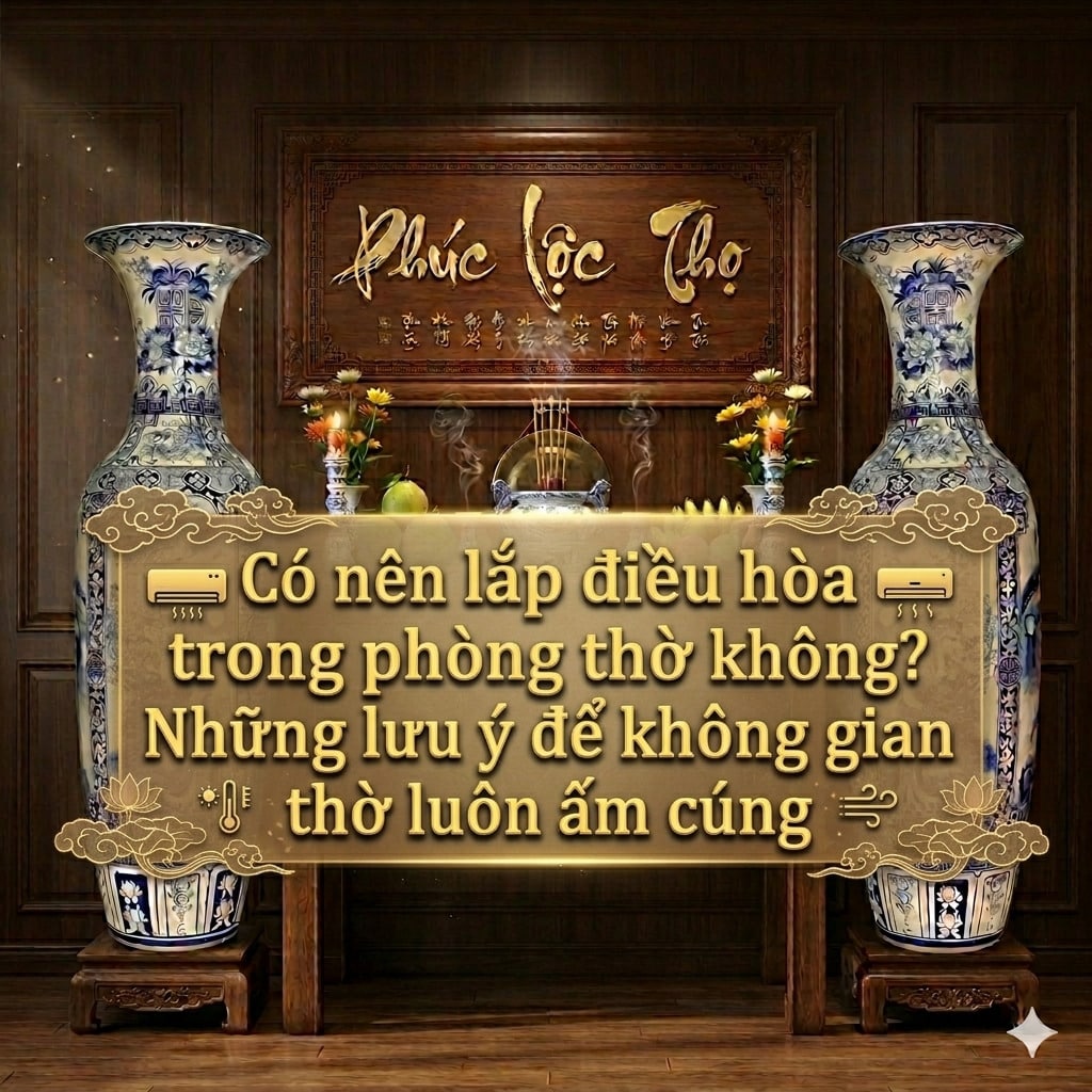 Có nên lắp điều hòa trong phòng thờ không? Những lưu ý để không gian thờ luôn ấm cúng