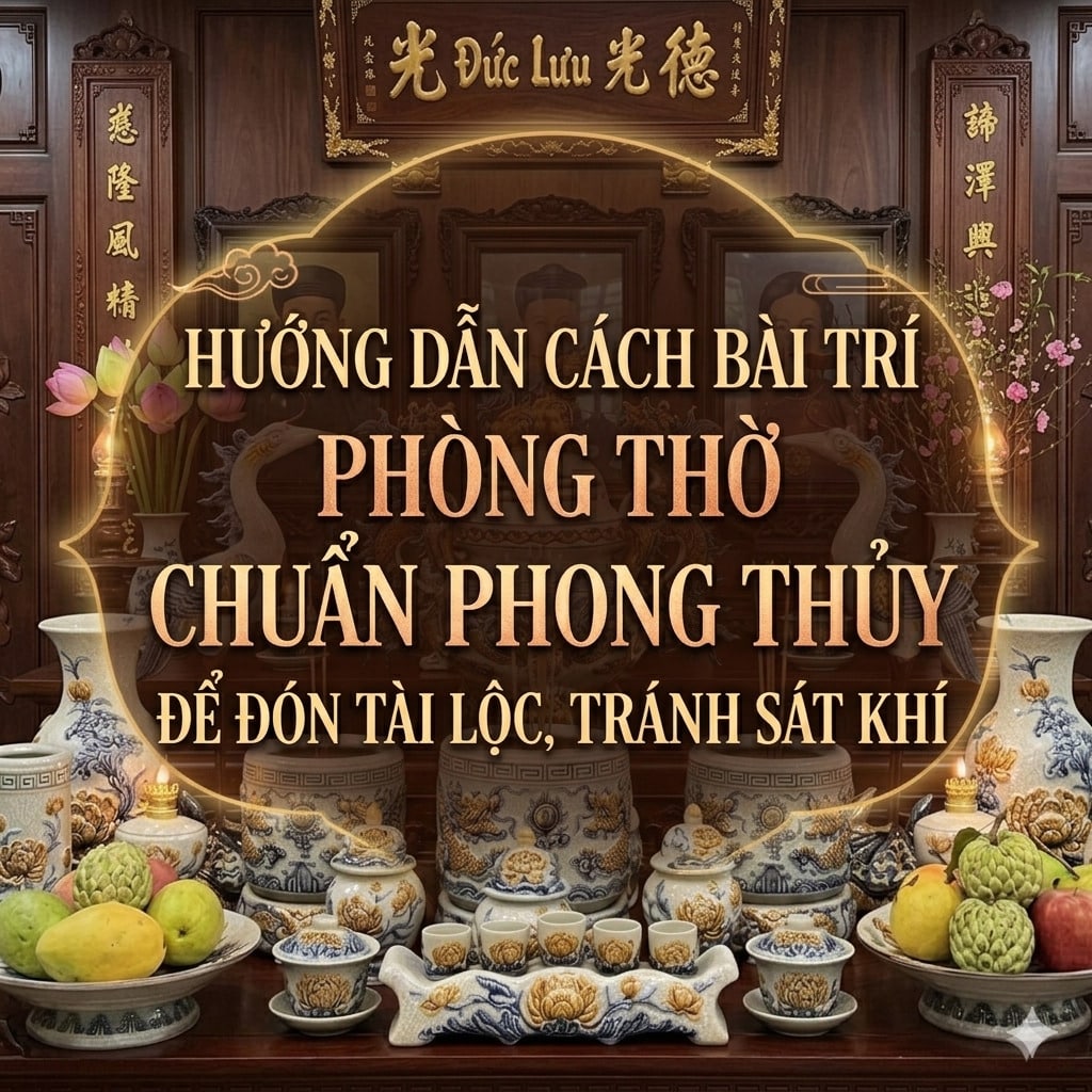 Hướng Dẫn Cách Bài Trí Phòng Thờ Chuẩn Phong Thủy Để Đón Tài Lộc, Tránh Sát Khí