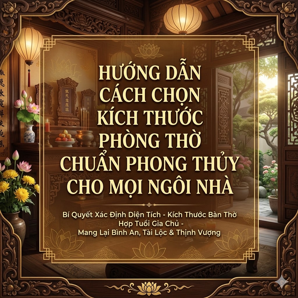 Hướng Dẫn Cách Chọn Kích Thước Phòng Thờ Chuẩn Phong Thủy Cho Mọi Ngôi Nhà
