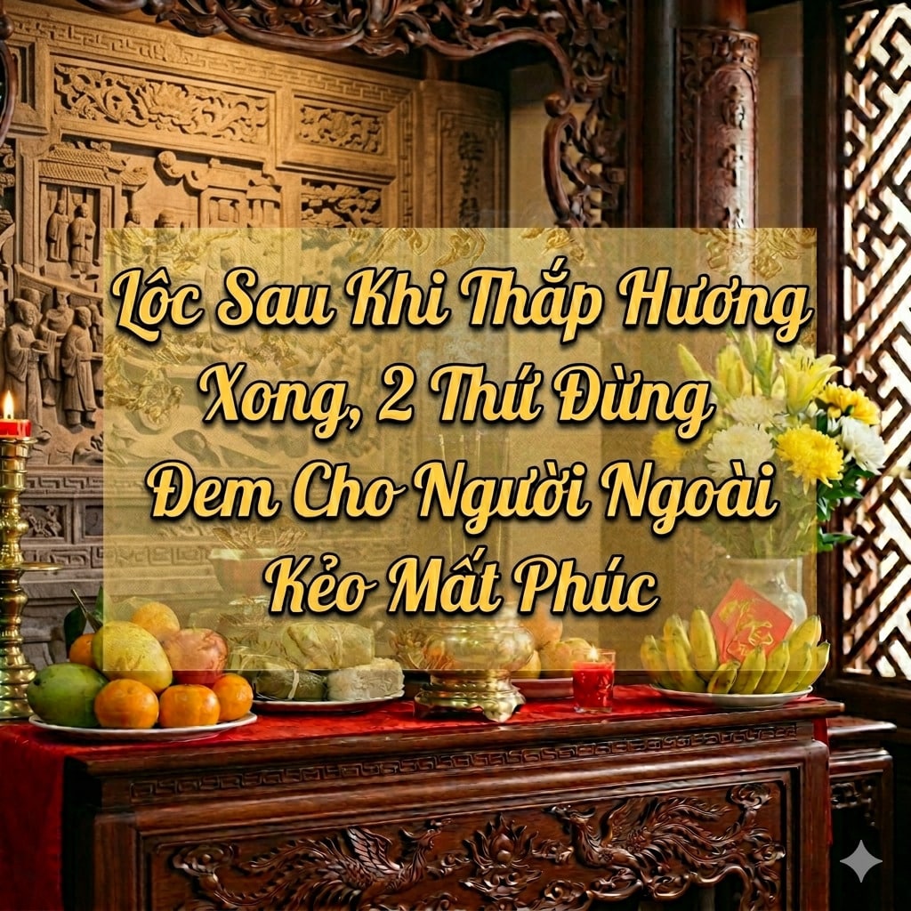 Lộc Sau Khi Thắp Hương Xong, 2 Thứ Đừng Đem Cho Người Ngoài Kẻo Mất Phúc