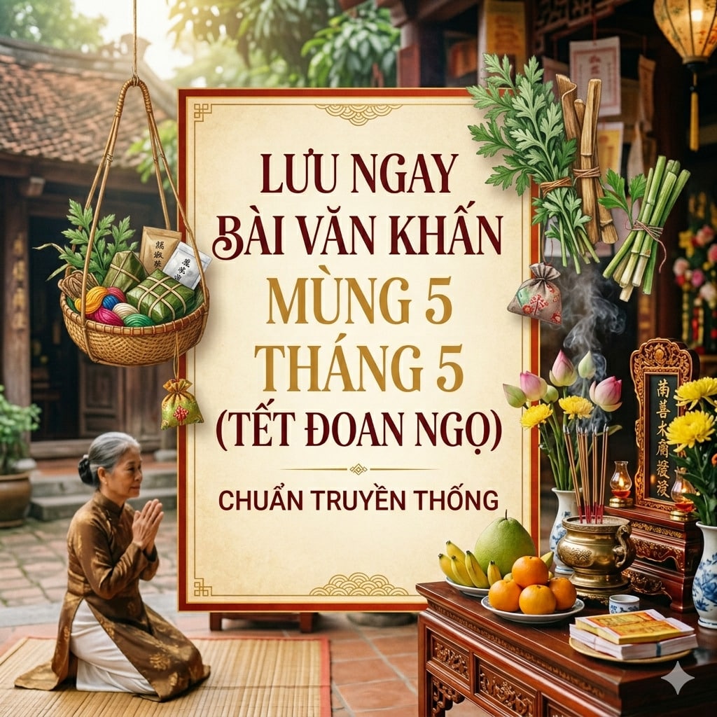 Lưu Ngay Bài Văn Khấn Mùng 5 Tháng 5 (Tết Đoan Ngọ) Chuẩn Truyền Thống