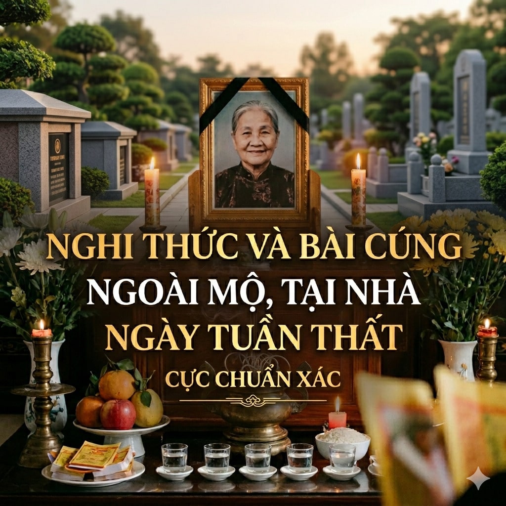 Nghi Thức Và Bài Cúng Ngoài Mộ, Tại Nhà Ngày Tuần Thất Cực Chuẩn Xác