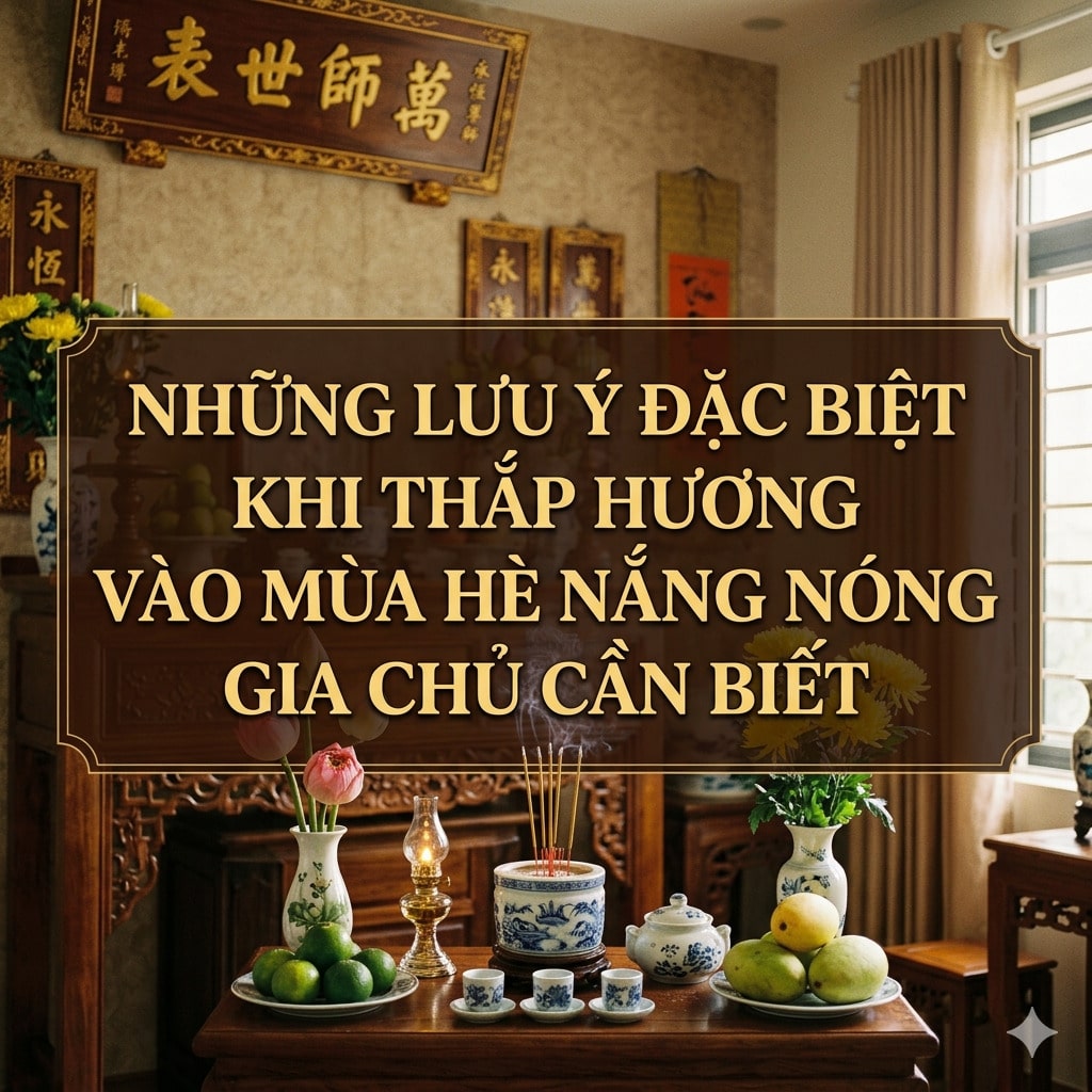 Những lưu ý đặc biệt khi thắp hương vào mùa hè nắng nóng gia chủ cần biết