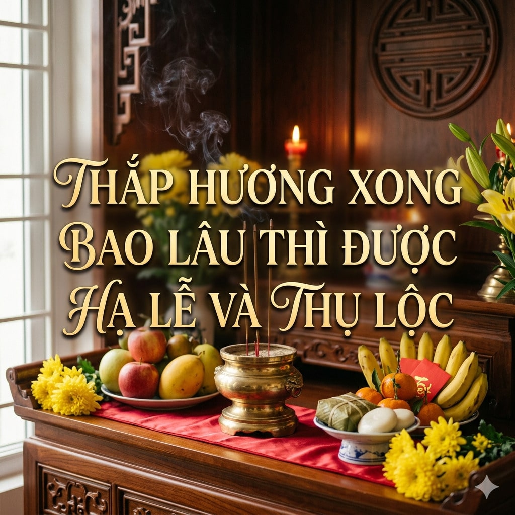 Thắp hương xong bao lâu thì được hạ lễ và thụ lộc