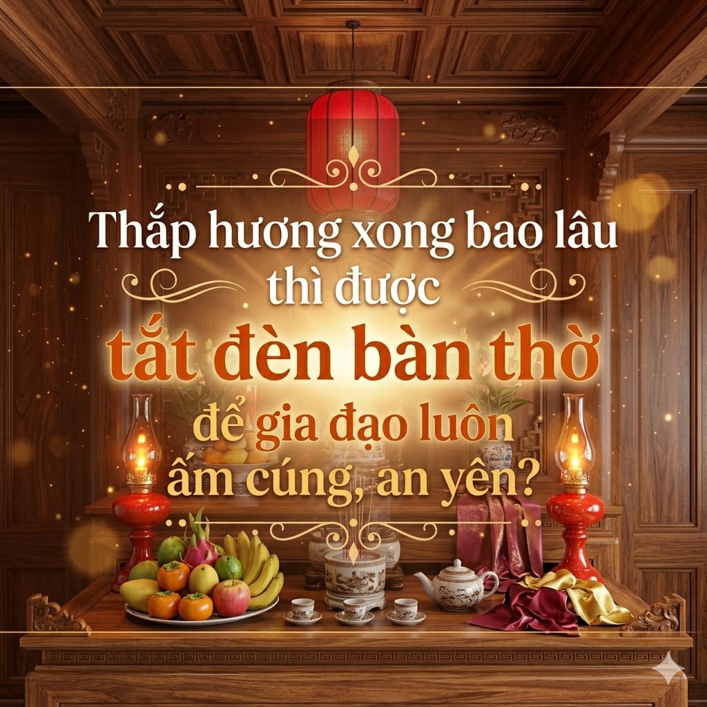 Thắp hương xong bao lâu thì được tắt đèn bàn thờ để gia đạo luôn ấm cúng, an yên?