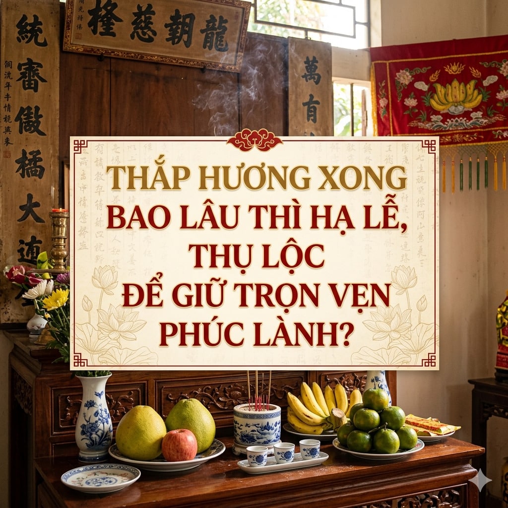 Thắp Hương Xong Bao Lâu Thì Hạ Lễ, Thụ Lộc Để Giữ Trọn Vẹn Phúc Lành?