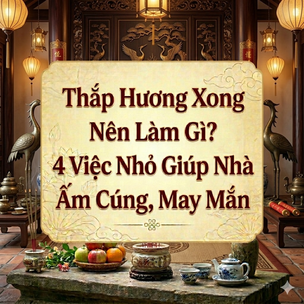 Thắp Hương Xong Nên Làm Gì? 4 Việc Nhỏ Giúp Nhà Ấm Cúng, May Mắn