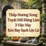 Thắp Hương Xong Tuyệt Đối Đừng Làm 3 Việc Này Kẻo Bay Sạch Lộc Lá
